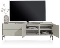 Noon, lowboard 170 cm - 2-deuren + 2-laden - geheel silk grey - Afbeelding 3