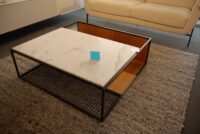 SOLDEN SALONTAFEL FIL ROUGE NATUZZI MET MARMER