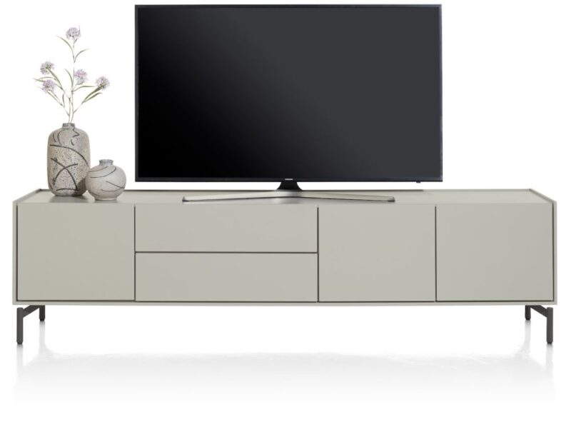 Noon, Buffet Bas 210 Cm - 3-Portes + 2-Tiroirs - Complet Silk Grey - Image 1