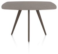 Saluti, TABLE DE BAR OVAAL 150 X 105 CM. - 4-POOTJES - STEELBROWN - Lava