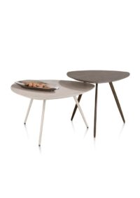 Salutina, salontafel 53 x 53 cm - 3 pootjes - steelbrown - Afbeelding 3