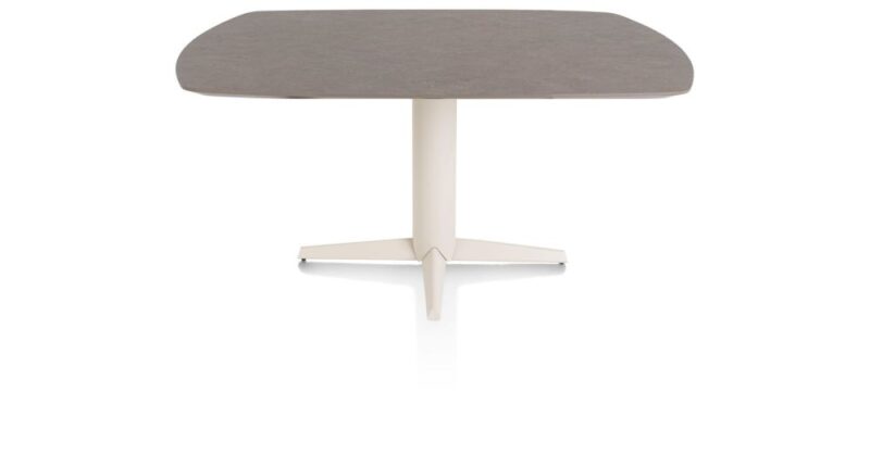 Saluti, Eetkamertafel Ovaal 150 X 105 Cm. - Centrale Poot - Crème - Lava - Afbeelding 1