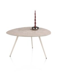 Salutina, salontafel 68 x 68 cm - 3 pootjes - crème - Afbeelding 2