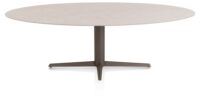 Saluti, TABLE ELLIPS 240 X 110 CM. - CENTRALE POOT - STEELBROWN - Light sand