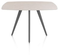 Saluti, TABLE DE BAR OVAAL 150 X 105 CM. - 4-POOTJES - GRAPHIET - Light sand