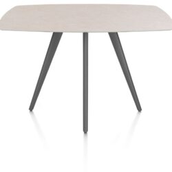 Saluti, BARTAFEL OVAAL 150 X 105 CM. - 4-POOTJES - GRAPHIET - Light sand