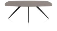 Saluti, TABLE OVAAL 210 X 105 CM. - 4-POOTJES - ROUGH OFF BLACK - Lava
