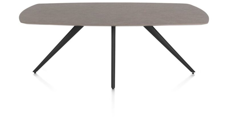Saluti, Table Ovaal 210 X 105 Cm. - 4-Pootjes - Rough Off Black - Lava - Image 1