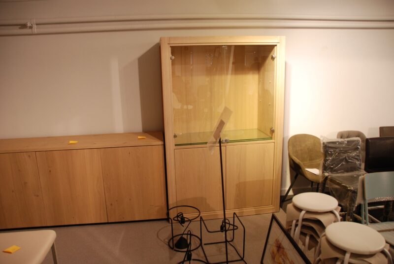 Vitrine En Bois Plaqué De Sauna Fin - Image 1