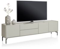 Noon, buffet bas 210 cm - 3-portes + 2-tiroirs - complet silk grey - Image 2
