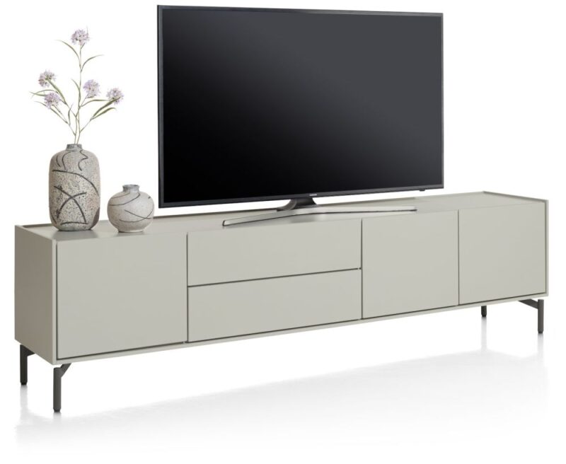 Noon, Buffet Bas 210 Cm - 3-Portes + 2-Tiroirs - Complet Silk Grey - Image 2