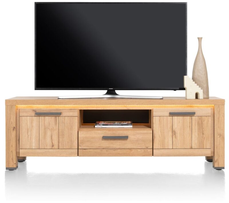 Delmonte, Lowboard 170 Cm - 2-Deuren + 1-Lade + 1-Niche (Led + Dimmer) - Afbeelding 1