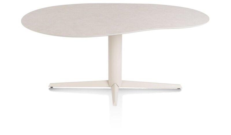 Saluti, Eetkamertafel Organisch 180 X 120 Cm. - Centrale Poot - Crème - Light Sand - Afbeelding 1
