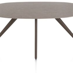 Saluti, EETKAMERTAFEL ELLIPS 180 X 105 CM. - 4-POOTJES - STEELBROWN - Lava