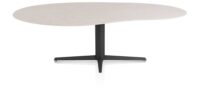 Saluti, TABLE ORGANISCH 240 X 120 CM. - CENTRALE POOT - ROUGH OFF BLACK - Light sand