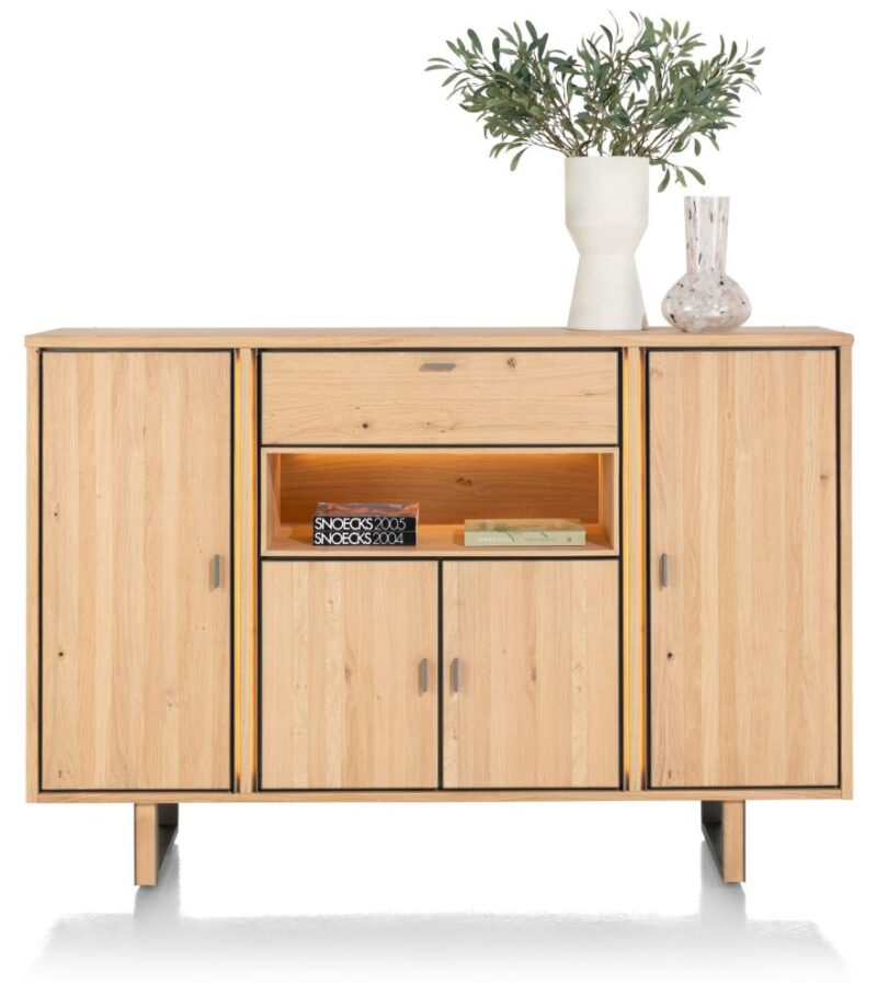 Shimanto, Dressette 180 Cm - 4-Portes + 1-Tiroir + 1-Niche (Led + Variateur) - Image 1