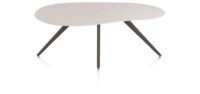 Saluti, TABLE ORGANISCH 180 X 120 CM. - 4-POOTJES - STEELBROWN - Light sand