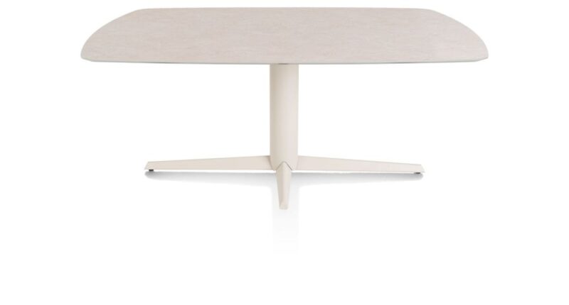 Saluti, Eetkamertafel Ovaal 180 X 105 Cm. - Centrale Poot - Crème - Light Sand - Afbeelding 1