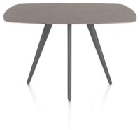 Saluti, TABLE DE BAR OVAAL 150 X 105 CM. - 4-POOTJES - GRAPHIET - Lava