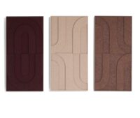 Jace tableau 48x96cm - Bordeaux - Image 3