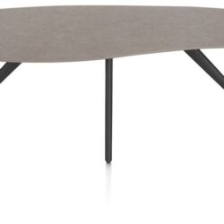 Saluti, EETKAMERTAFEL ORGANISCH 240 X 120 CM. - 4-POOTJES - ROUGH OFF BLACK - Lava