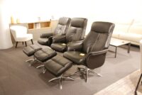 SOLDEN ZETEL + VOETBANK KUNSTLEDER ZWART