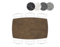 Palace, bartafel 180 x 110 cm - centrale poot (hoogte: 92 cm) - Roest - Afbeelding 3