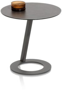 Vegas, salontafel rond 50 cm - keramiek op glas - Antraciet - Afbeelding 2