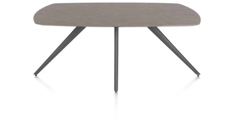 Saluti, Eetkamertafel Ovaal 180 X 105 Cm. - 4-Pootjes - Graphiet - Lava - Afbeelding 1