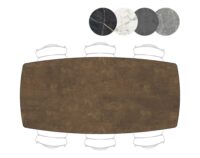 Palace, bartafel 240 x 115 cm - 4-poten (hoogte: 92 cm) - Roest - Afbeelding 3