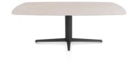 Saluti, TABLE OVAAL 210 X 105 CM. - CENTRALE POOT - ROUGH OFF BLACK - Light sand