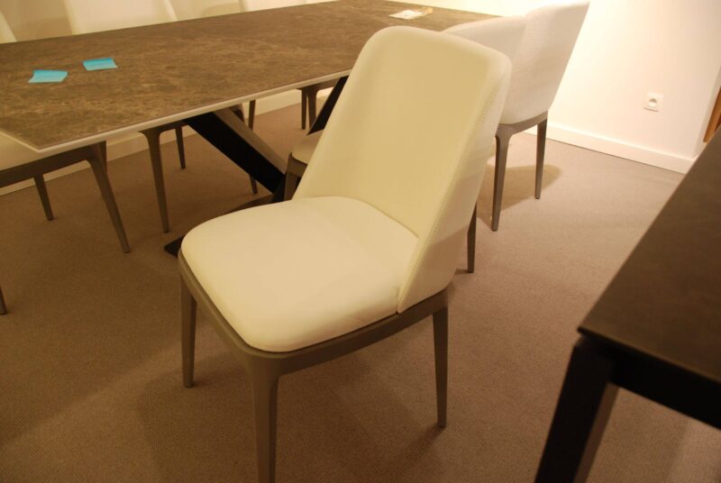 Solden Stoelen Yac Leder Wit - Afbeelding 1