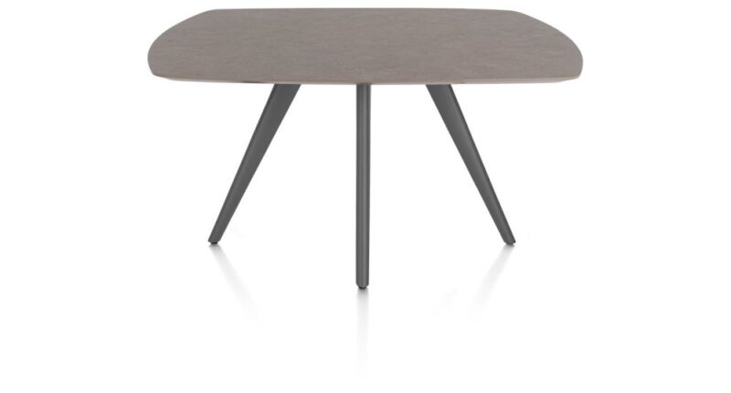 Saluti, Eetkamertafel Ovaal 150 X 105 Cm. - 4-Pootjes - Graphiet - Lava - Afbeelding 1