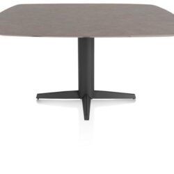 Saluti, EETKAMERTAFEL OVAAL 150 X 105 CM. - CENTRALE POOT - ROUGH OFF BLACK - Lava