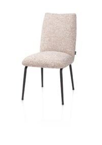 Bovina, chaise - tissu Luton + ressorts nosag - piétement rough off black - cuivre