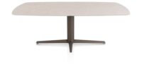 Saluti, TABLE OVAAL 210 X 105 CM. - CENTRALE POOT - STEELBROWN - Light sand