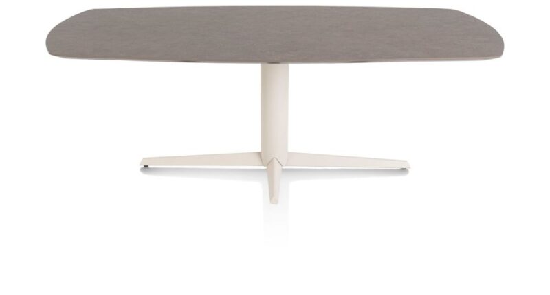 Saluti, Eetkamertafel Ovaal 210 X 105 Cm. - Centrale Poot - Crème - Lava - Afbeelding 1