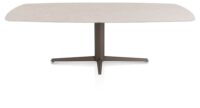 Saluti, TABLE OVAAL 240 X 110 CM. - CENTRALE POOT - STEELBROWN - Light sand