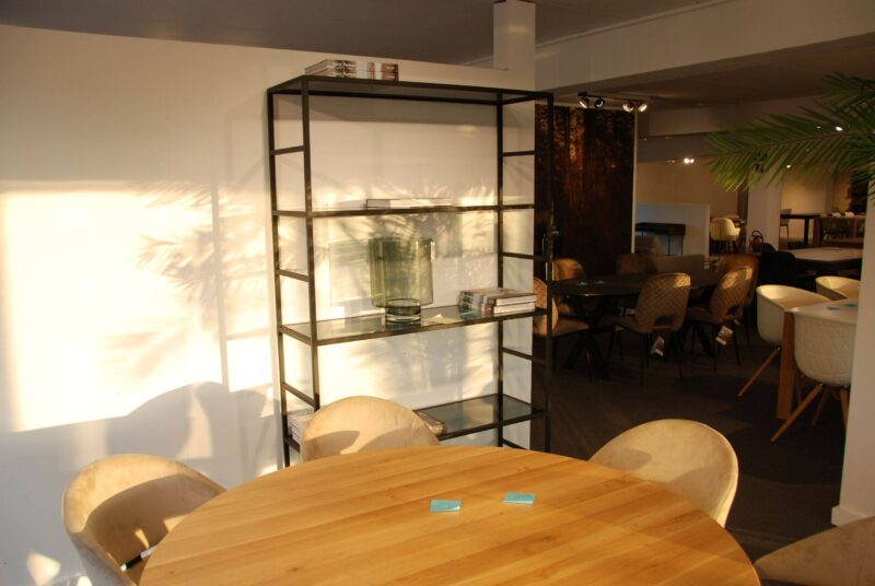 Solden Rek Haans Glas Metaal Zwart - Afbeelding 1