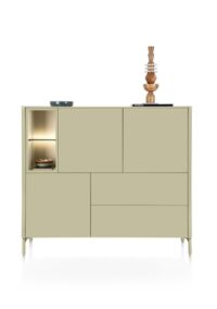 Trentino, Dressette 153 cm. - 3-deuren + 2-laden + 2-niches - Olijf