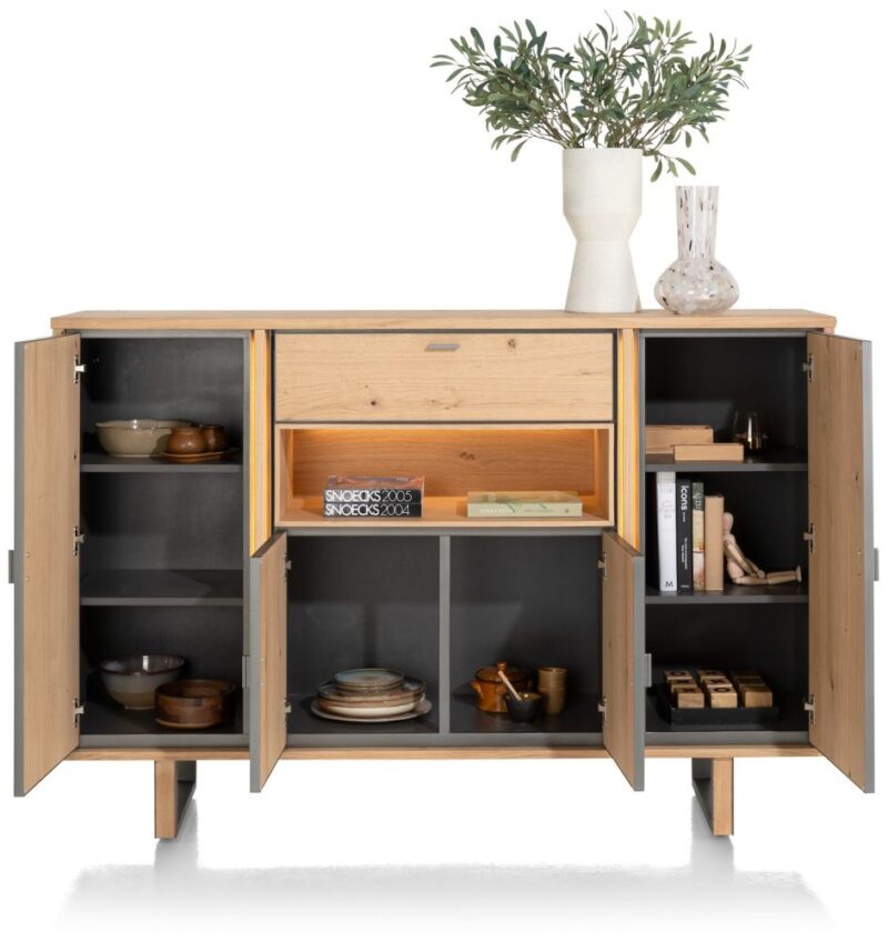 Shimanto, Dressette 180 Cm - 4-Portes + 1-Tiroir + 1-Niche (Led + Variateur) - Image 3