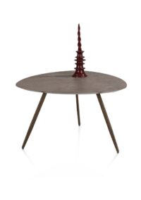 Salutina, table basse 68 x 68 cm - 3 pieds - steelbrown - Image 2