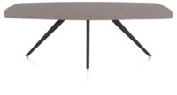 Saluti, table ovale 240 x 110 cm. - 4 pieds - rough off black - Lava