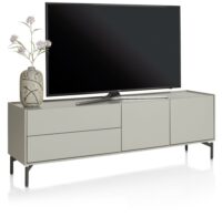 Noon, lowboard 170 cm - 2-deuren + 2-laden - geheel silk grey - Afbeelding 2