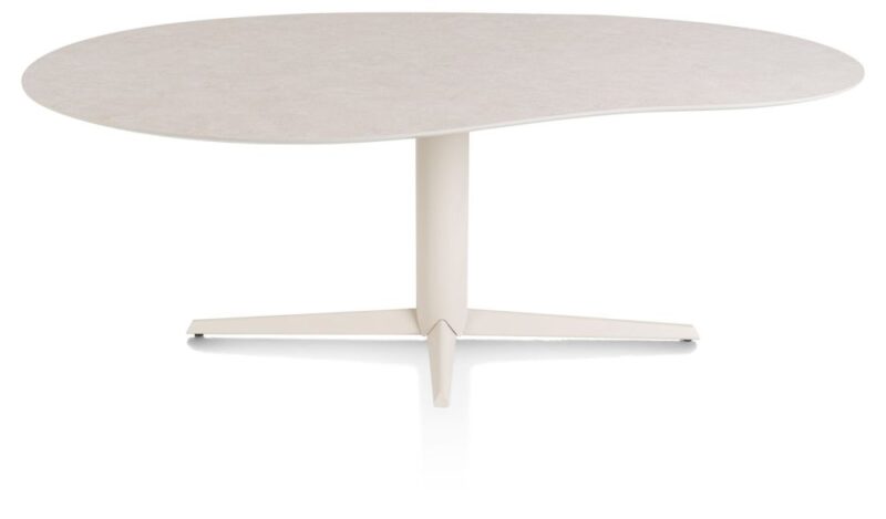 Saluti, Eetkamertafel Organisch 210 X 120 Cm. - Centrale Poot - Crème - Light Sand - Afbeelding 1