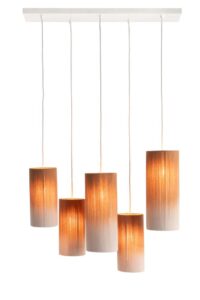 Ambre hanglamp 5*E27 - Koper