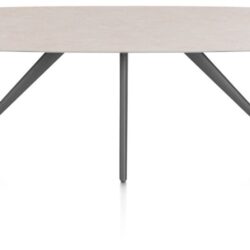 Saluti, EETKAMERTAFEL OVAAL 240 X 110 CM. - 4-POOTJES - GRAPHIET - Light sand
