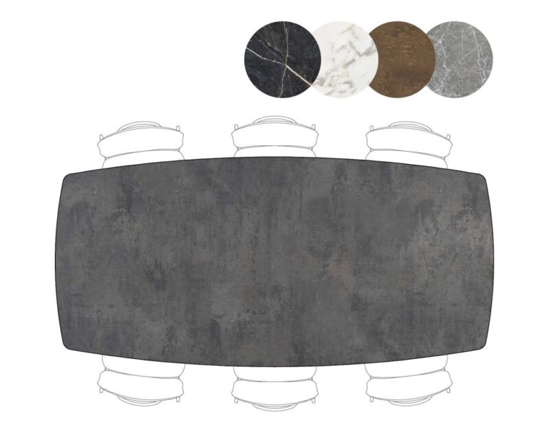 Palace, Bartafel 240 X 115 Cm - 4-Poten (Hoogte: 92 Cm) - Antraciet - Afbeelding 3