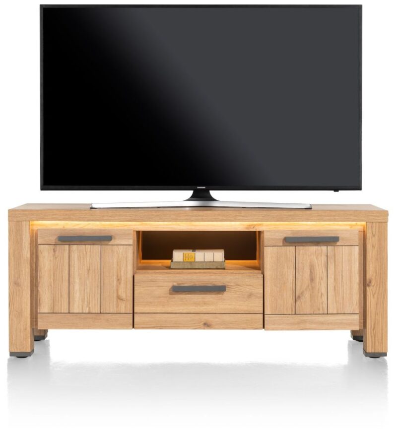 Delmonte, Lowboard 140 Cm - 2-Deuren + 1-Lade + 1-Niche (Led + Dimmer) - Afbeelding 1