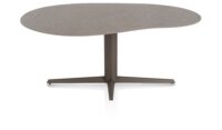 Saluti, TABLE ORGANISCH 180 X 120 CM. - CENTRALE POOT - STEELBROWN - Lava